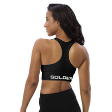 Load image into Gallery viewer, Black Longline Sports Bra