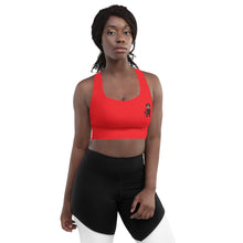 Load image into Gallery viewer, Red Longline Sports Bra