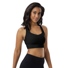 Load image into Gallery viewer, Black Longline Sports Bra