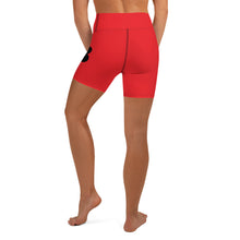 Load image into Gallery viewer, Red Yoga Shorts