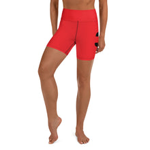 Load image into Gallery viewer, Red Yoga Shorts