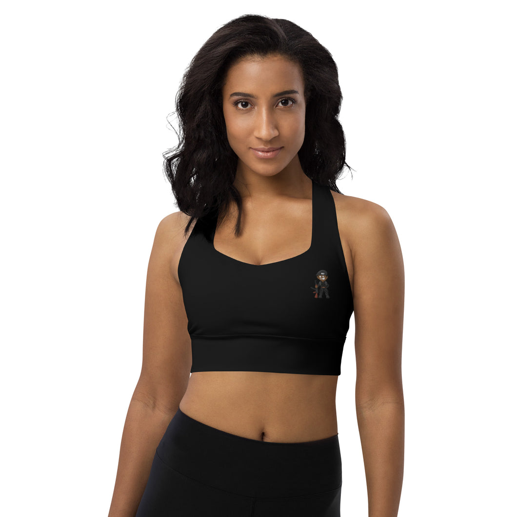 Black Longline Sports Bra